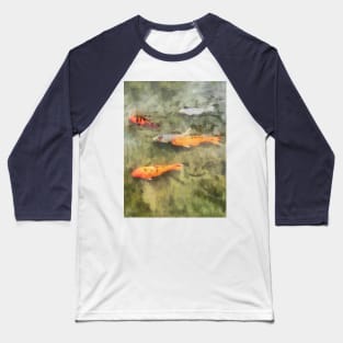 Fish - School Of Koi Baseball T-Shirt